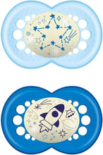 Carica l&#39;immagine nel visualizzatore di Gallery, Original Nuit Sucette Brillant IN Lot De 2, Silicone, avec Housse Porte Ciu
