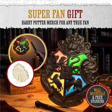 Carica l&#39;immagine nel visualizzatore di Gallery, Harry Potter - Hogwarts House Crest Lamp with Remote Control
