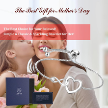 Carica l&#39;immagine nel visualizzatore di Gallery, Geschenk Frauen, Armband Damen Silber 925 Mit Infinito Herz Armband Silber R

