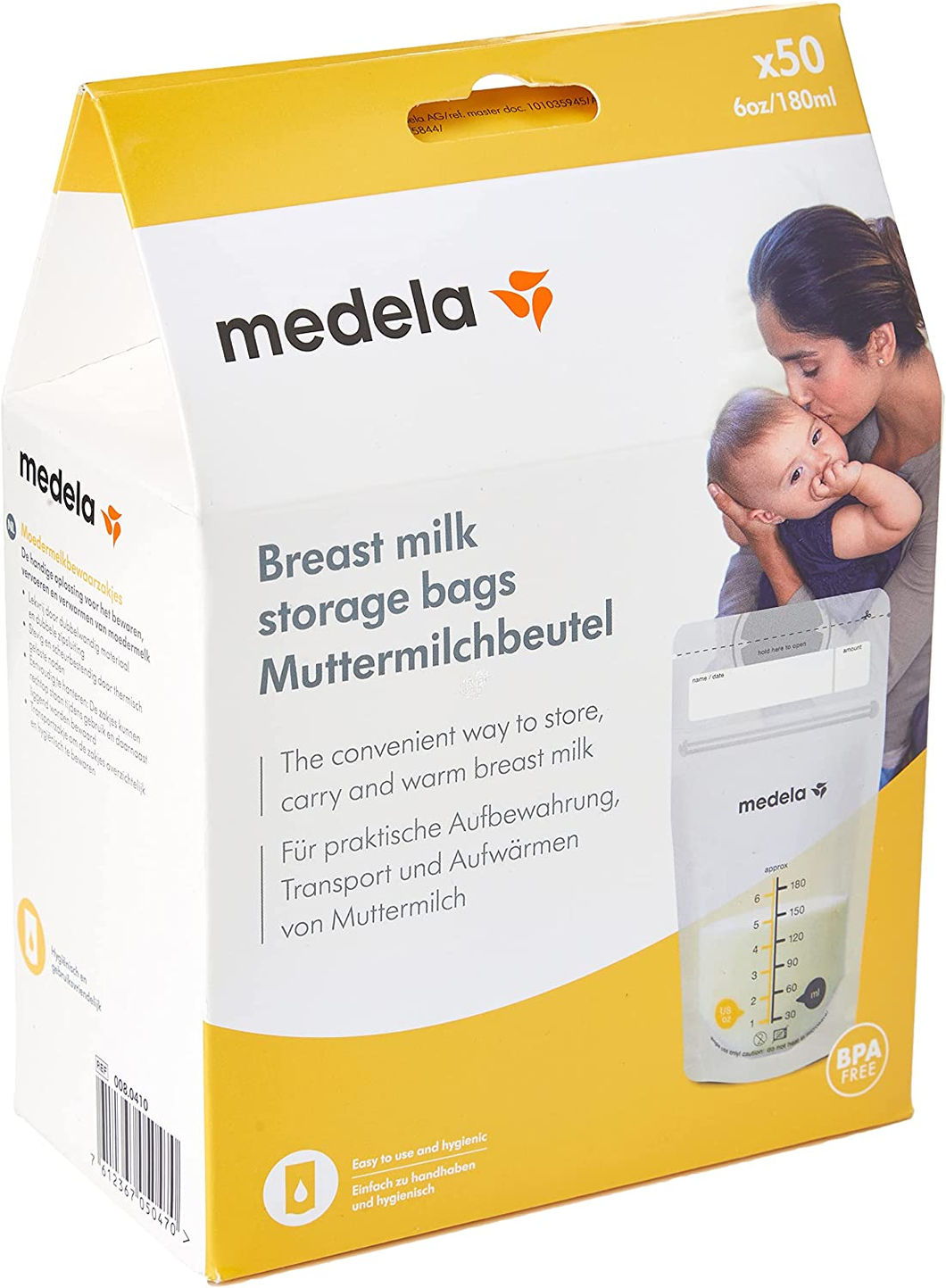 Set of Bags for Breast Milk Storage 180 Ml, Pack of 50