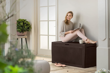 Carica l&#39;immagine nel visualizzatore di Gallery, Comfy Brown Trunk - 270 L Capacity, in Resin, 116.7 x 44.7 x 57 cm
