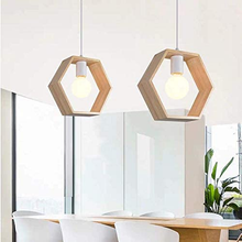 Carica l&#39;immagine nel visualizzatore di Gallery, E27 Retro Chandelier Pendant Lamp in Wood E27 Ceiling Light Indoor in Le
