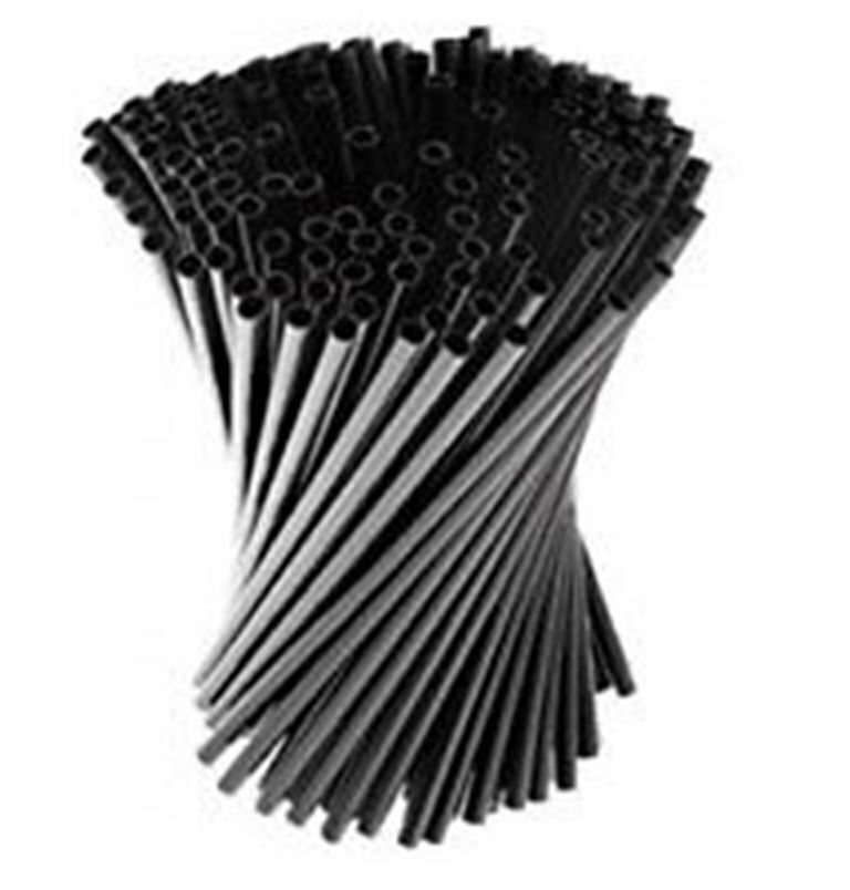 Pailles Noir Longues CM 21/7 PACCHI-10 X24 Idéal Pour Cocktail Droite Total 240