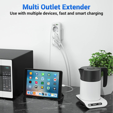 Carica l&#39;immagine nel visualizzatore di Gallery, Ausgang Multipla USB C, Mehrfachsteckdose Dreifach Wand Spar Adapter 3 Buchsen
