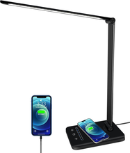 Carica l&#39;immagine nel visualizzatore di Gallery, Lampe de Bureau LED, Table Avec Recharge sans Fil Et Porte De Ric
