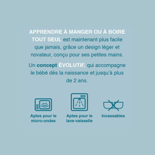 Carica l&#39;immagine nel visualizzatore di Gallery, 401207 Verre Bébé Training Coupe Avec Paille Flexible Et Système Antigoutte
