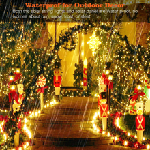 Carica l&#39;immagine nel visualizzatore di Gallery, Rouleau 3 Pièces MM Lumières Solaires Extérieur,51M 450LED Chaîne Extérieur 8
