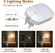 Carica l&#39;immagine nel visualizzatore di Gallery, Licht Übernachtung Kinder 2 Stück] LED 5 Ebenen Leuchtkraft Mit Sens
