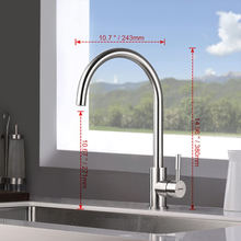 Carica l&#39;immagine nel visualizzatore di Gallery, Kitchen Faucet-G4008 Stainless Steel Kitchen Faucet With High Spout
