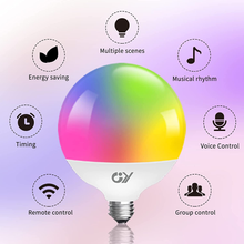 Carica l&#39;immagine nel visualizzatore di Gallery, Ampoule Wifi Smart Globo , 23W Ampoule A E27 Maison Intelligente 2500LM, Multico
