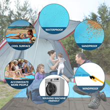 Carica l'immagine nel visualizzatore di Gallery, Tapis Mer Couverture De Plage 250 X 210 CM Tente Accessoires Camping
