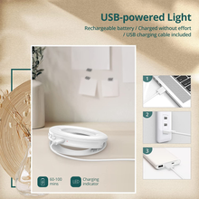 Carica l&#39;immagine nel visualizzatore di Gallery, Ring Light Telefon für Selfie Mit 48 LED Und 3 Modus Über Beleuchtung, Stick
