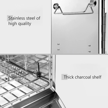 Carica l&#39;immagine nel visualizzatore di Gallery, 3 IN 1 Herd Von Camping Klappbar Brennholz, Kaminofen Holzofen Edelstahl, Fo
