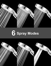 Carica l&#39;immagine nel visualizzatore di Gallery, Pommeau de Douche Avec Tube 6 Modalités Élevé Pression Avec Tube Flex

