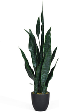 Carica l&#39;immagine nel visualizzatore di Gallery, Pflanze Kunstleder Von Innenseite 90Cm, Sansevierina Künstlich Mit Topf Stabil,
