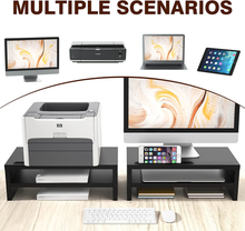 Carica l&#39;immagine nel visualizzatore di Gallery, Soutien pour Moniteur en Bois, Compensée Moniteur De Bureau Avec Smar
