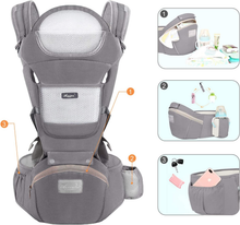 Carica l'immagine nel visualizzatore di Gallery, Tragesack Kleinkinder Ergonomic, Tür Kind Mit Sitz Multiposition, Mit Armlehne
