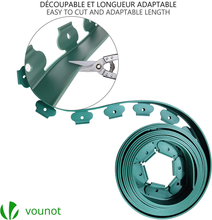 Carica l&#39;immagine nel visualizzatore di Gallery, Rand Garten Flexibel, Bordüre Blumenbeete Kunststoff, Mit 30 Nägel Von Fixation,
