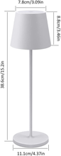 Carica l&#39;immagine nel visualizzatore di Gallery, Lampe LED Dimmable de Table en Aluminium, H38Cm ，Rechargeable Couleur Lumière C
