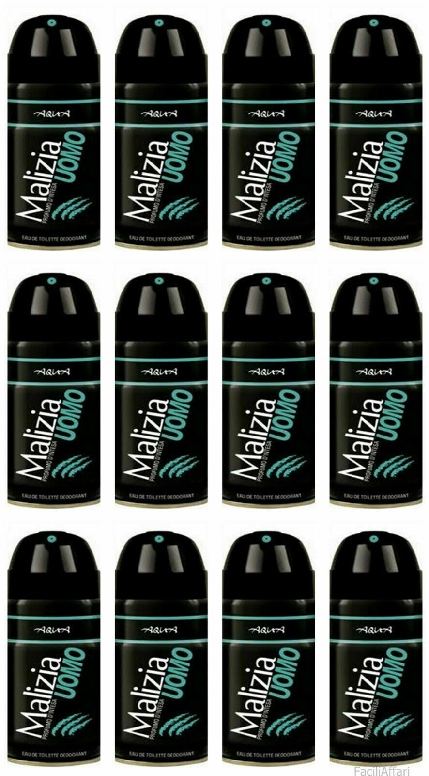 12 X MALIZIA DEO SPRAY UOMO ACQUA deodorante corpo offerta ml 150