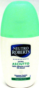 Deo vapo No gas Neutro Roberts Extra asciutto ml. 75 x 6 pezzi