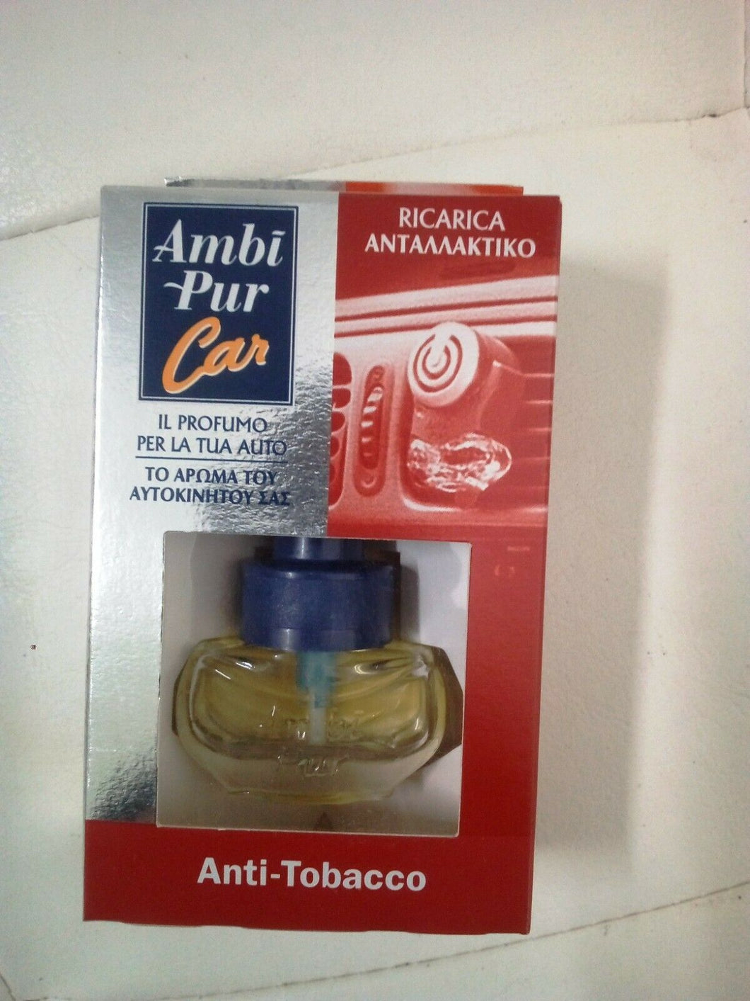 Deodorante Ambi Pur Car Anti tabacco ricarica 8 ml. x 6 pezzi