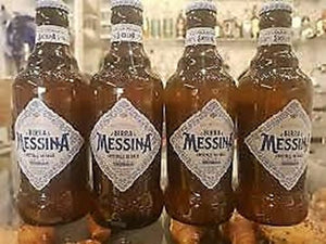 Birra Messina Cristalli di Sale DI SICILIA cl. 33 x 24 BOTTIGLIE BICCHIERE OMAG.