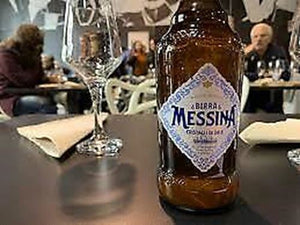 Birra Messina Cristalli di Sale DI SICILIA cl. 33 x 24 BOTTIGLIE BICCHIERE OMAG.