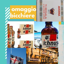 Carica l&#39;immagine nel visualizzatore di Gallery, Birra Ichnusa non filtrata cl. 33 x 24 BOTTIGLIE Birra di Sardegna +bicchIERE OM
