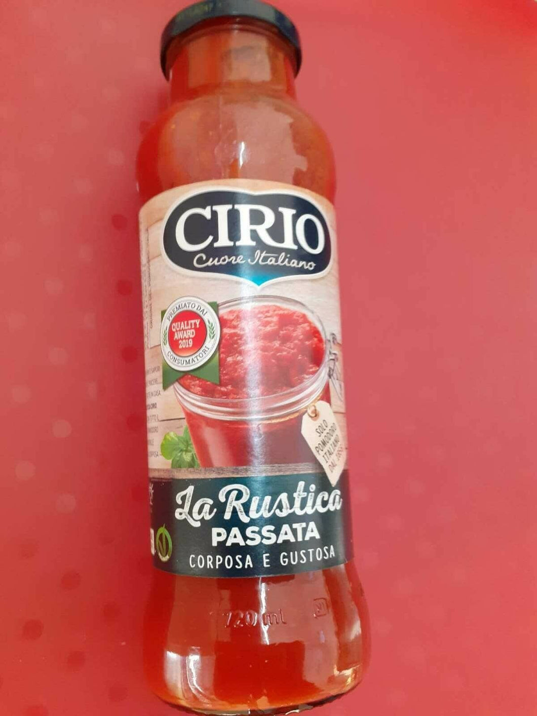 12 BOTTIGLIE PASSATA DI POMODORO CIRIO RUSTICA DA 680 GR  100% ITALIANO