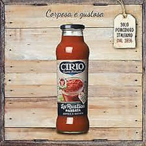 12 BOTTIGLIE PASSATA DI POMODORO CIRIO RUSTICA DA 680 GR  100% ITALIANO