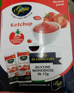 102 BUSTINE DI KETCHUP IN MONODOSE DA 12 GR MONO PORZ.GAIA SALSA SENZA GLUTINE