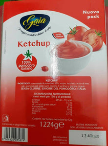 102 BUSTINE DI KETCHUP IN MONODOSE DA 12 GR MONO PORZ.GAIA SALSA SENZA GLUTINE