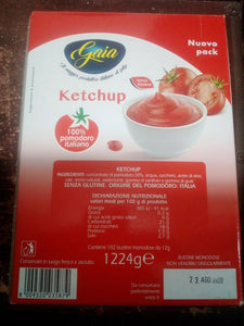 102 BUSTINE DI KETCHUP IN MONODOSE DA 12 GR MONO PORZ.GAIA SALSA SENZA GLUTINE