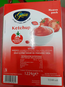 102+ 102 BUSTINE DI KETCHUP E MAIONESE IN MONOD. DA 12 GR  MONO PORZ. GAIA NO GLUTINE