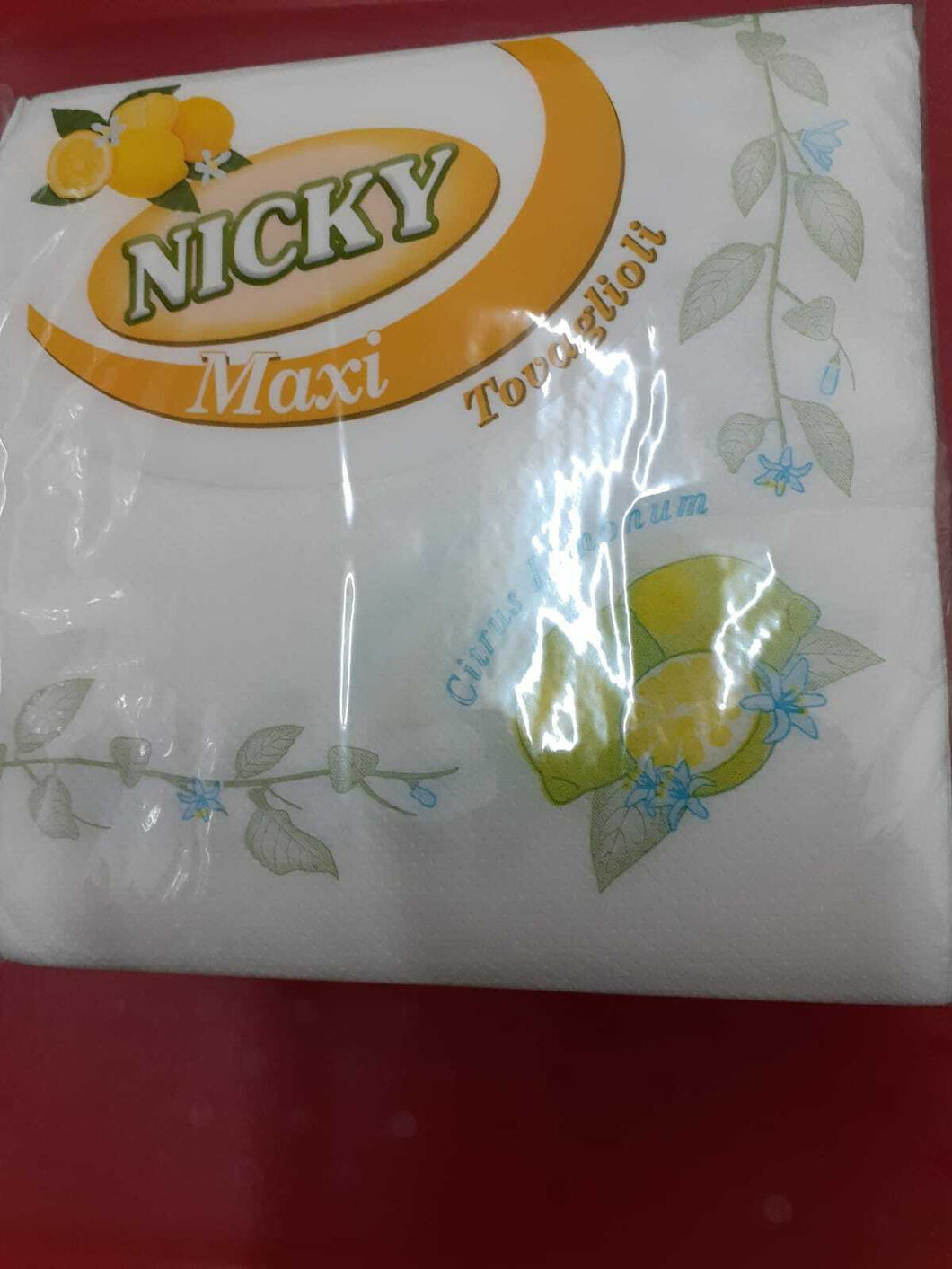 NIKY MAXI Tovaglioli Piegati LIMONE CITRUS X 6 CONFEZIONI