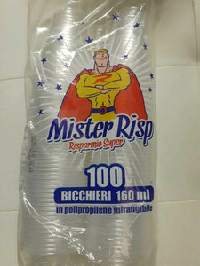 1500 BICCHIERI DI PLASTICA 160cc 1000 Monouso TRASPARENTI