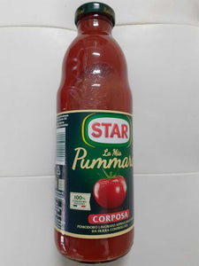 12 BOTTIGLIE PASSATA DI POMODORO PUMMARO' STAR  DA 700 GR  100% ITALIANO