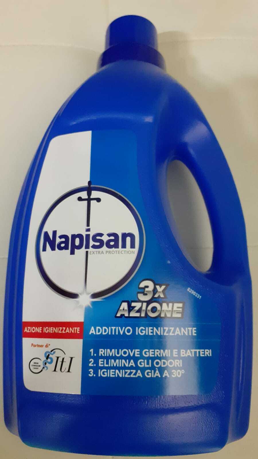 1BOTTIGLIA Napisan  igieniz liquido bucato lavatrice 1200ml contro germi batteRI