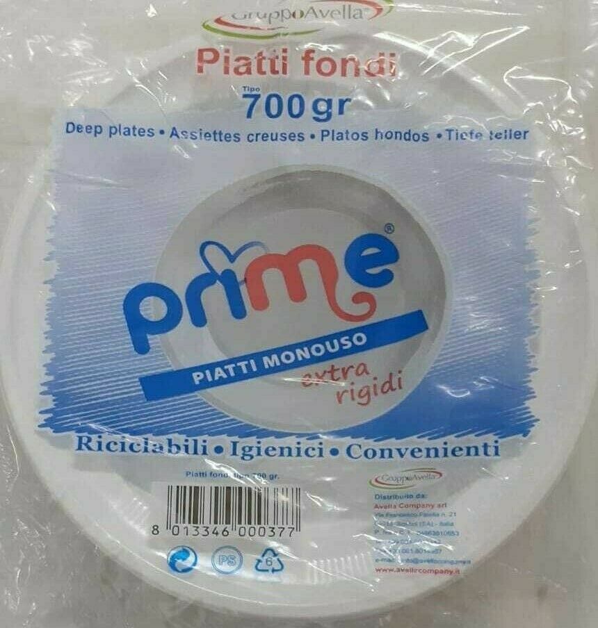 440 PIATTI DI PLASTICA MONOUSO PIATTO FONDO 11 CONFEZIONI DA 40 PEZZ FONDI PRIME