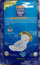 Carica l&#39;immagine nel visualizzatore di Gallery, 12 PACCHI  LINES IDEA NOTTE RIPIEGATO CON ALI IPOALLERGENICO X 14
