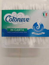Carica l&#39;immagine nel visualizzatore di Gallery, 5X200 Cotton Fioc BastoncCotonati Biodegradabili Igien.Orecchie Ovat.ITALY1000PZ

