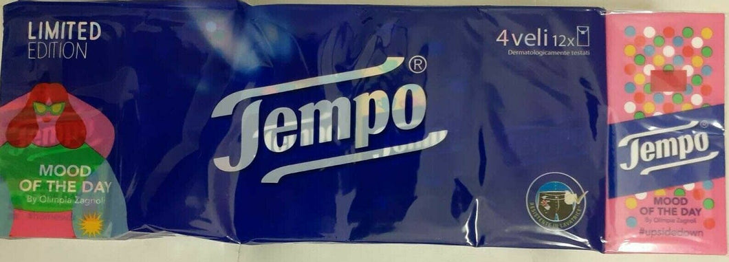 2x12TEMPO Fazzol 4Veli Morbidi Resistenti Pulizia Naso Mani Igiene  limited 24pz