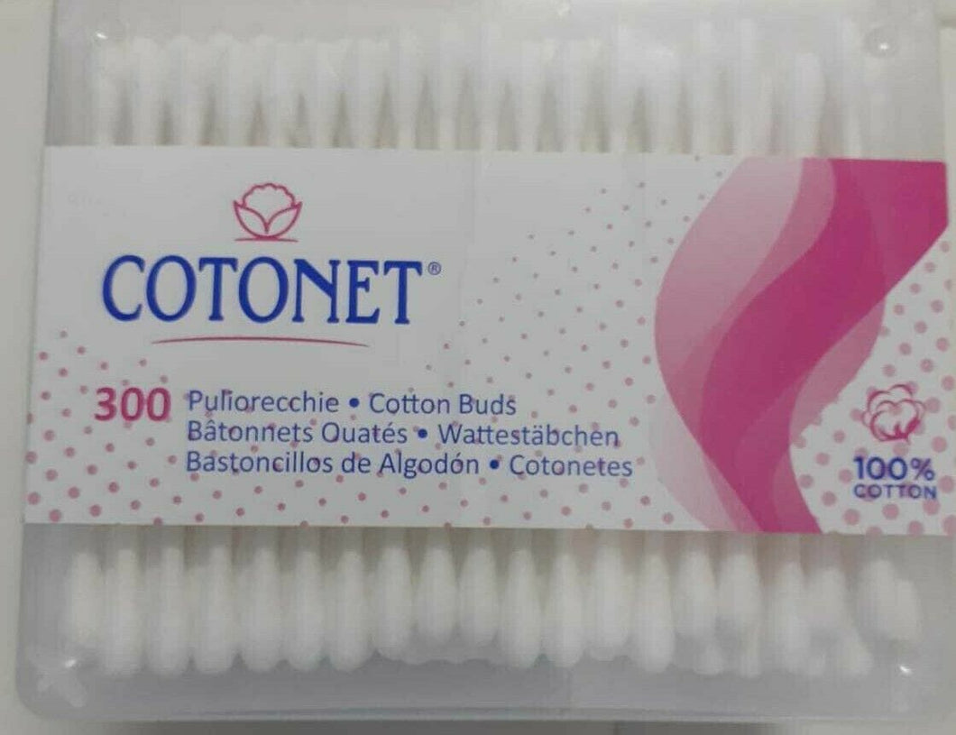 4 PZ.x300 (1200 Cotton Fioc ) COTONET Bastoncini Cotonati 100% Biodegradabili