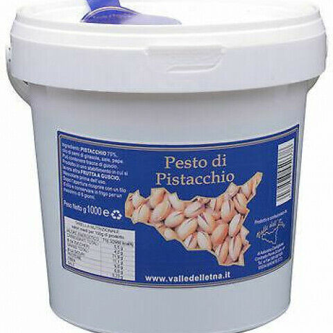 Pesto di Pistacchio di  1000 Gr - 1kg IN VASO VALLE DELL'ETNA