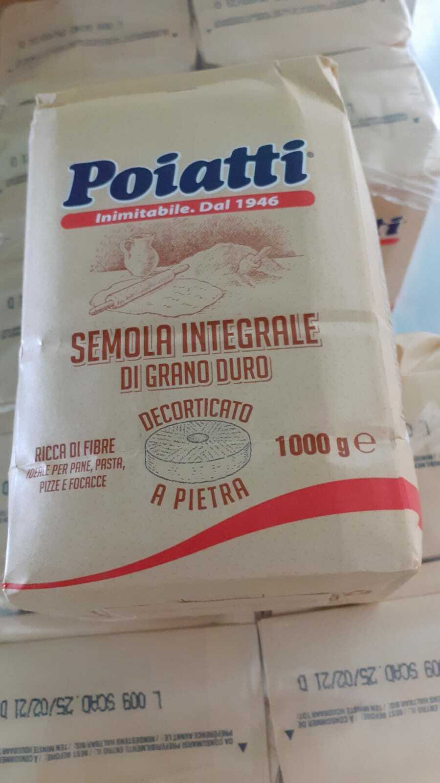 NUOVA FARINA POIATTI INTEGRALE  DI POIATTI KG.1 X 10 GRANO DURO DI SICILIA
