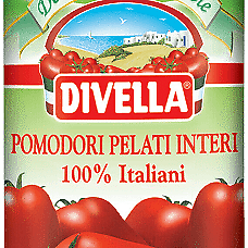 DIVELLA POMODORI PELATI 100% PRODOTTO ITALIANO 24 BARATTOLI DA 400gr tot kg 9,6