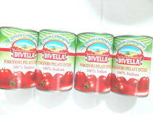 Carica l&#39;immagine nel visualizzatore di Gallery, DIVELLA POMODORI PELATI 100% PRODOTTO ITALIANO 12 BARATTOLI DA 400gr tot kg 4,8
