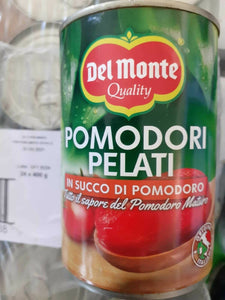 3 LATT. 400GR DEL MONTE POMODORI MATURI SUCCO POMODORI  PELATI ITALIANI CONSERVE