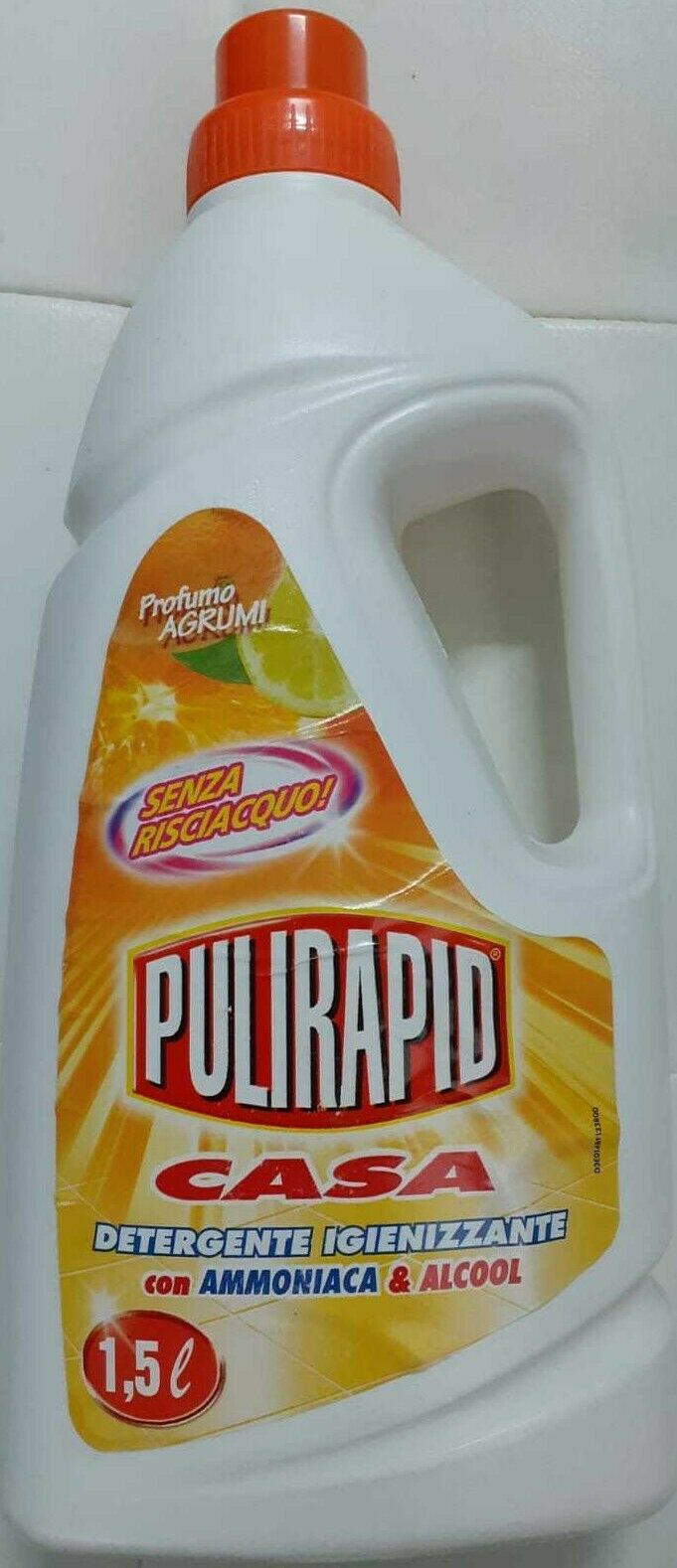 PULIRAPID DETERGENTE PAVIMENTI CASA IGIENIZZANTE disinfettant.AMMONIACA E ALCOOL